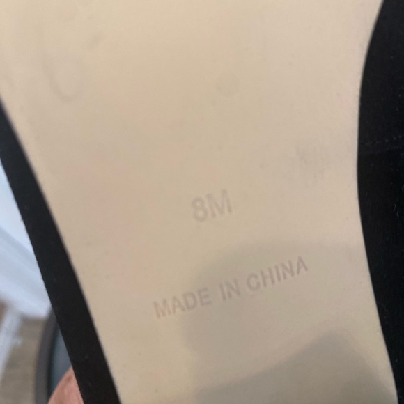 Talbots Womens Sueded Leather Block Heel Black Pumps - Picture 7 of 8